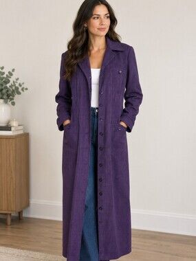 Vintage Jessica Howard Long Purple Trench Coat
